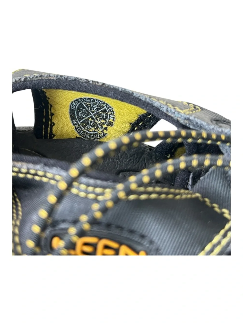 Keen Kids Black with Yellow Trim Waterproof Sandals Size 12